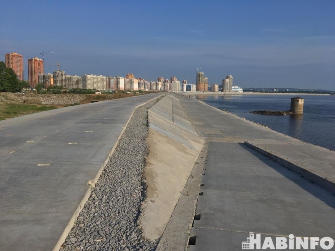 Реконструкцию набережной в Хабаровске должны завершить осенью