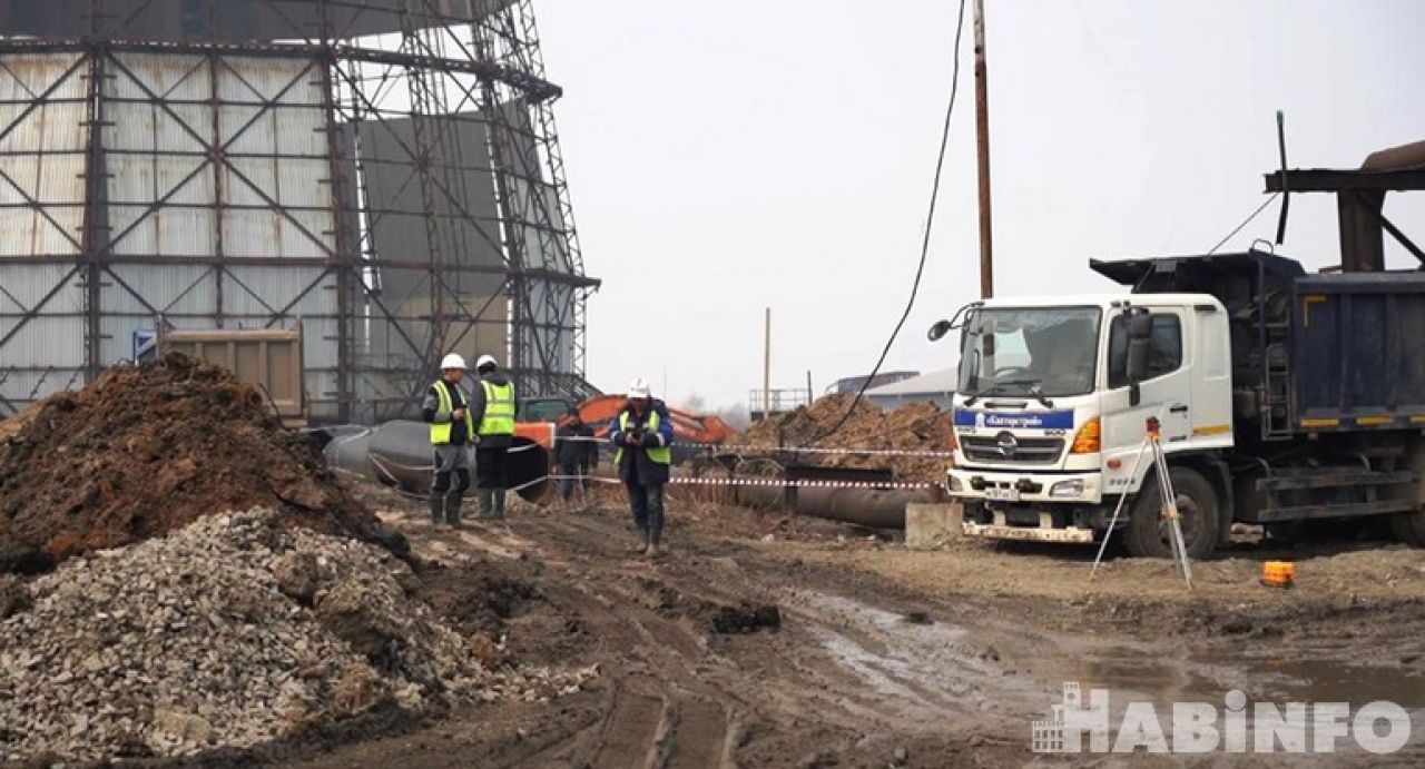 В Хабаровске полным ходом идет строительство тепломагистрали №35