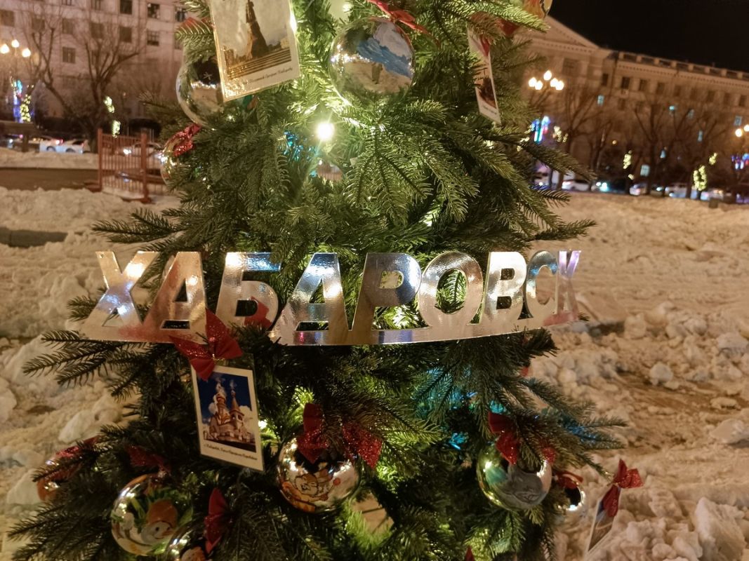 Без жар-птицы, но с конями. Как украсили площадь Ленина в Хабаровске