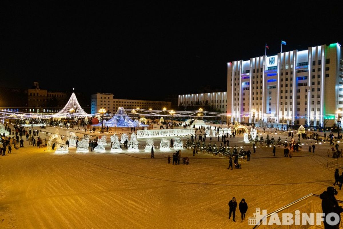 Новогодние парки Хабаровска посетили более тридцати тысяч человек