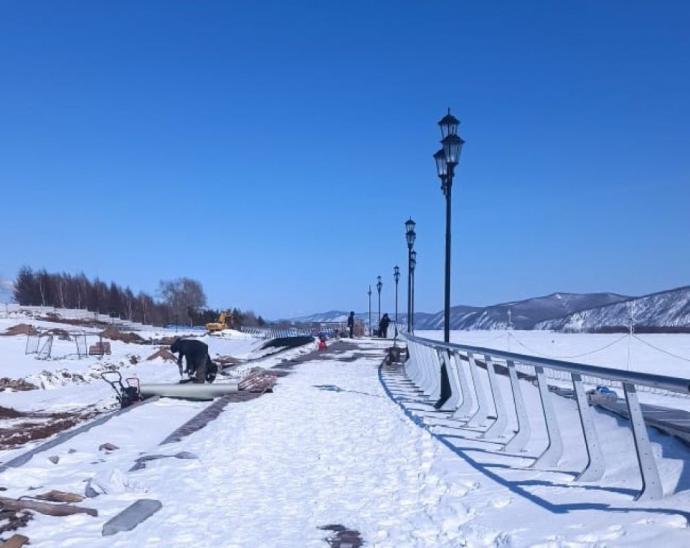 Реконструкция набережной в Комсомольске-на-Амуре продолжается