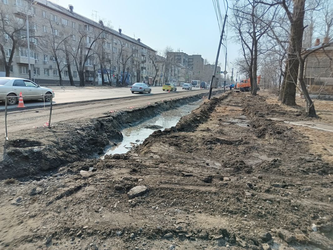 Дорожный ремонт стартовал в&nbsp;Хабаровске (ГРАФИК работ на&nbsp;апрель)
