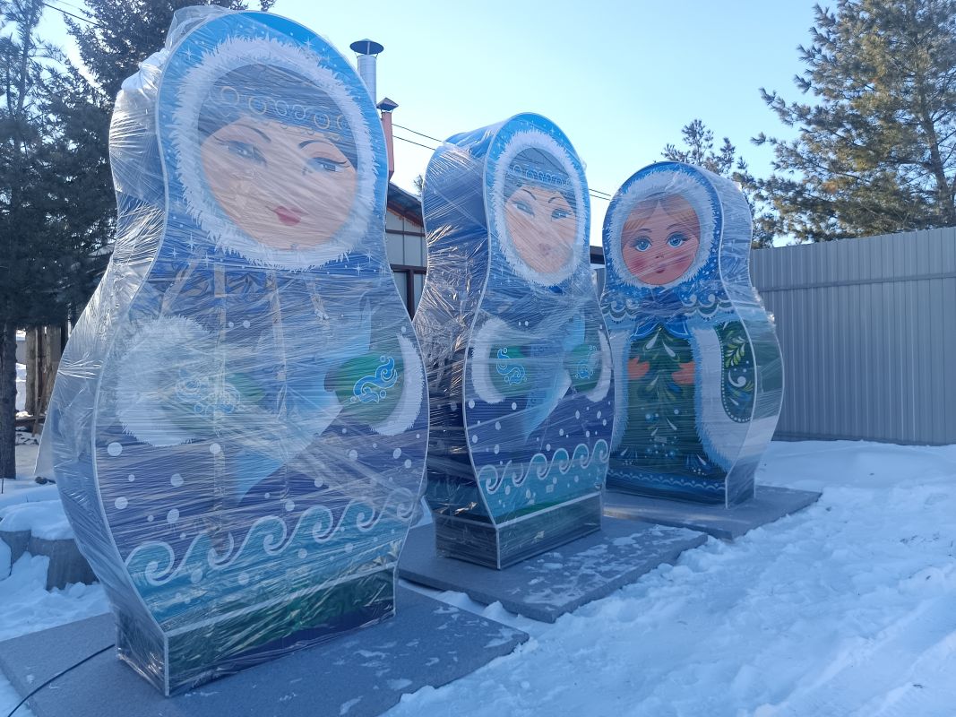 На площади Ленина создают новогодний городок в&nbsp;стиле «Сделано в&nbsp;Хабаровском крае»