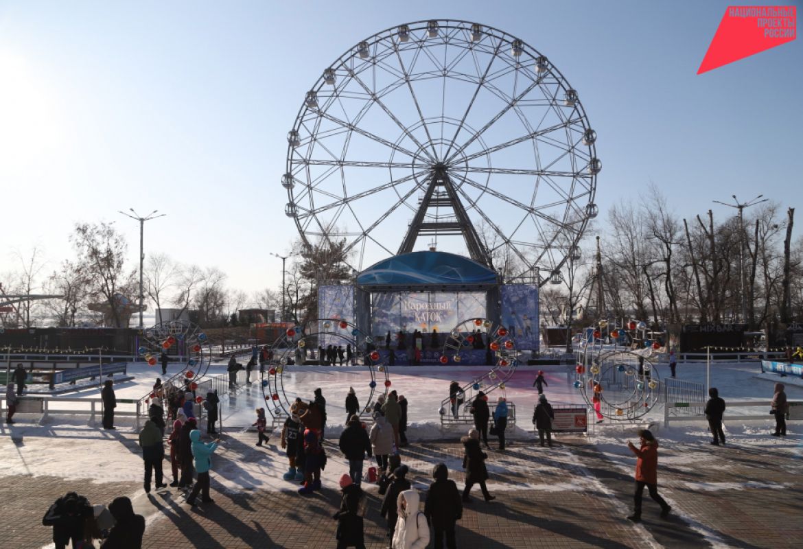 В Хабаровске открыли самый большой бесплатный открытый каток на&nbsp;Дальнем Востоке