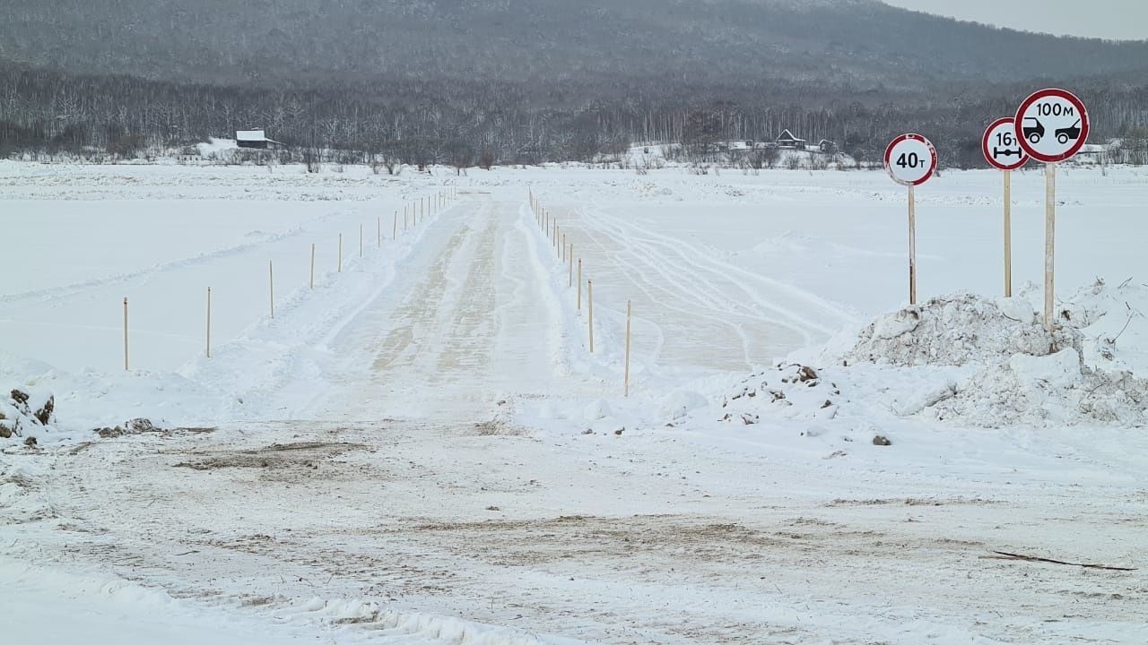 У посёлка Долми заработала ледовая переправа через&nbsp;реку Матая