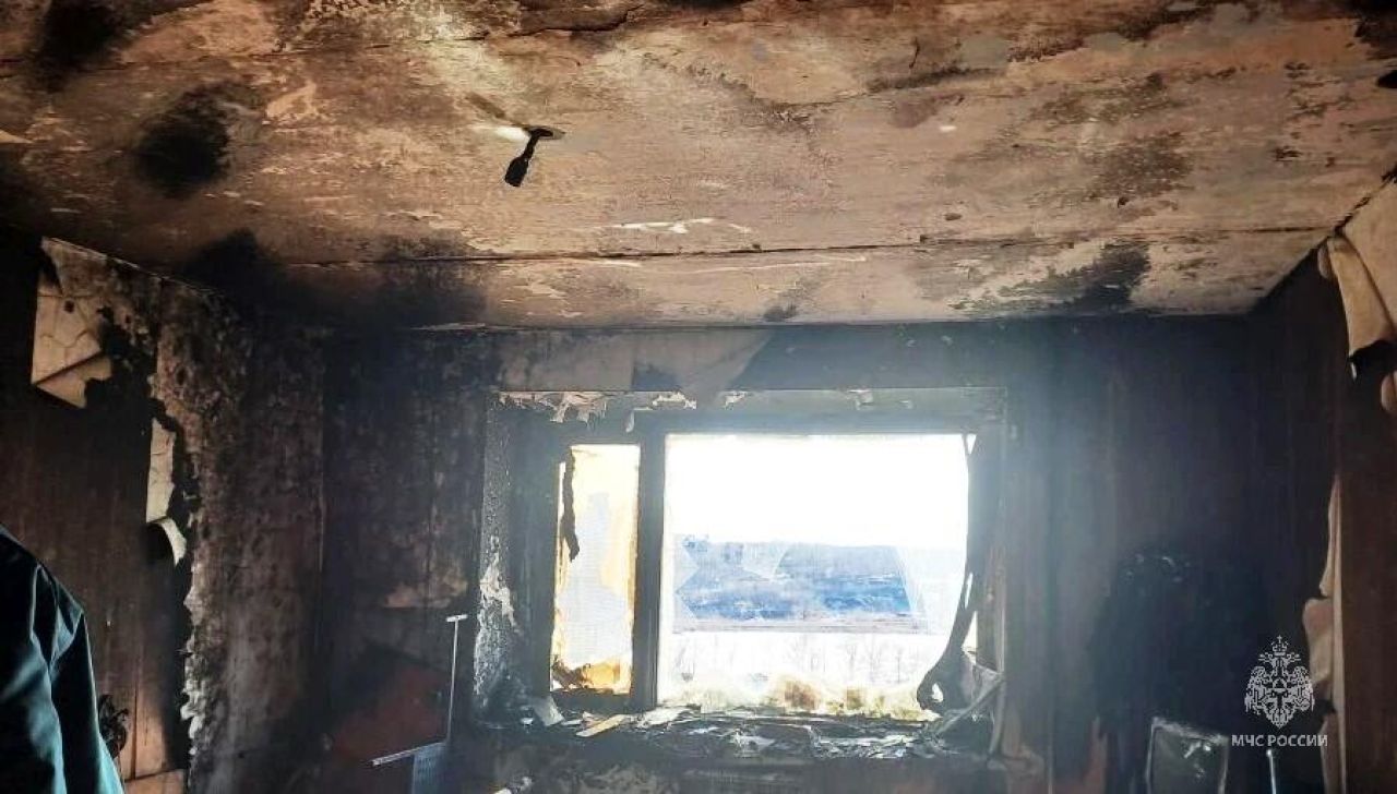 В Советской Гавани при&nbsp;пожаре в&nbsp;многоэтажке погиб мужчина