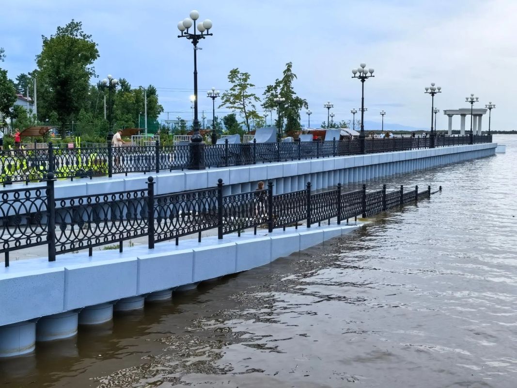 В Хабаровске уровень воды в&nbsp;Амуре поднялся на&nbsp;3 сантиметра