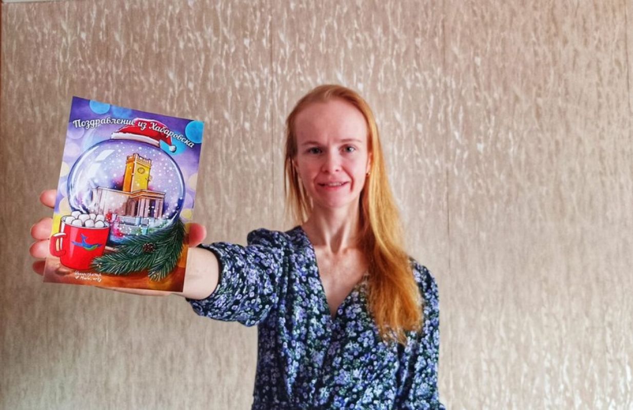 Новогодний Хабаровск в открытках от художницы Марии Верховых