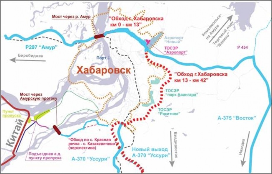 Схема трассы амур