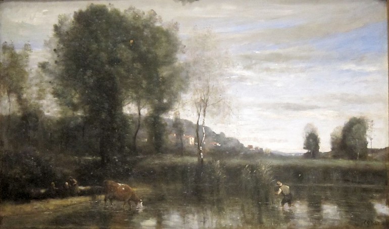 «Пейзаж с рекой» Камиля Коро в Дальневосточном художественном музее